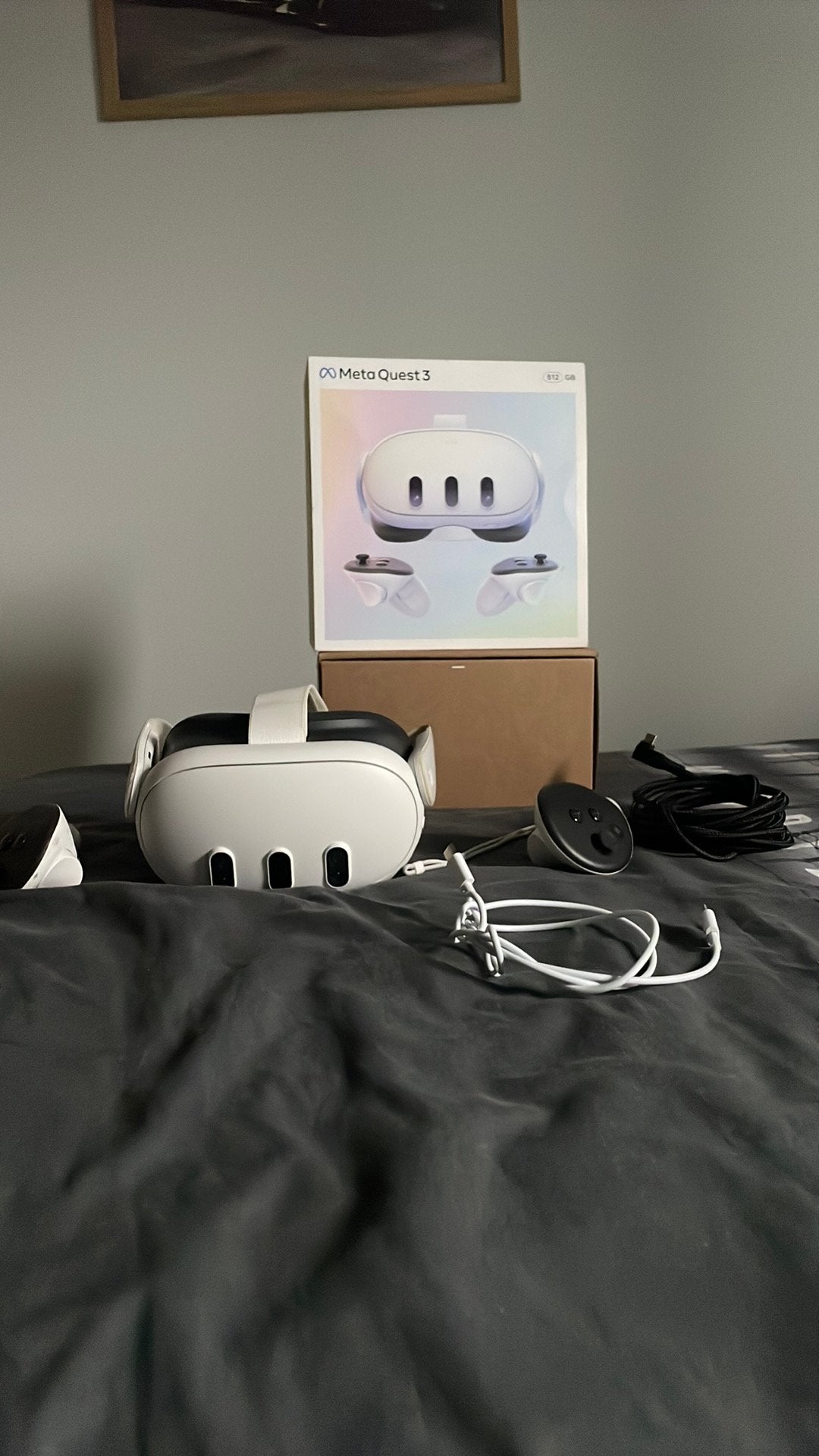 Meta Quest 3 512 GB VR-bril + Garantie + Link Kabel, Ophalen of Verzenden, Zo goed als nieuw, VR-bril