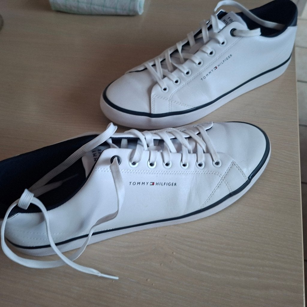 sneakers, Vêtements | Hommes, Chaussures, Enlèvement ou Envoi, Comme neuf, Tommy hilfiger, Blanc
