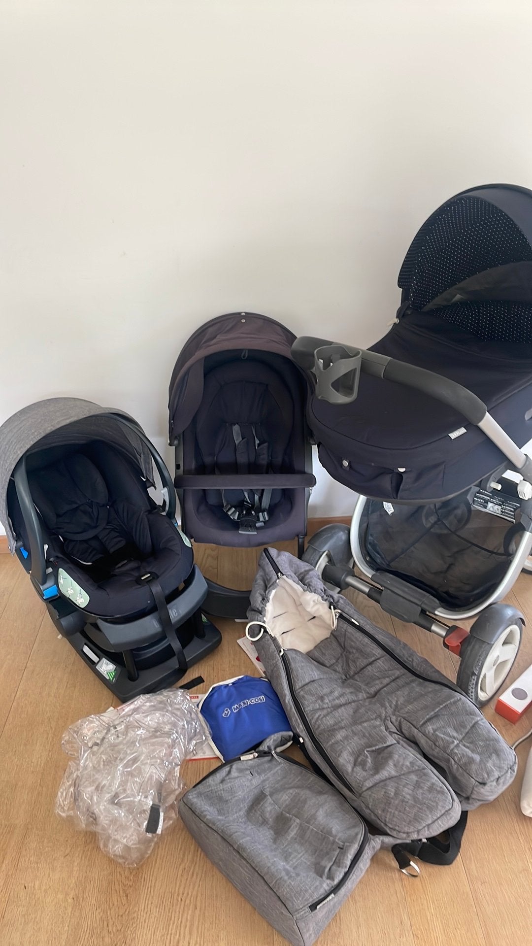 Stokke Crusi -complete set kinderwagen-, Avec siège auto, Autres marques, Poussette combi, Comme neuf