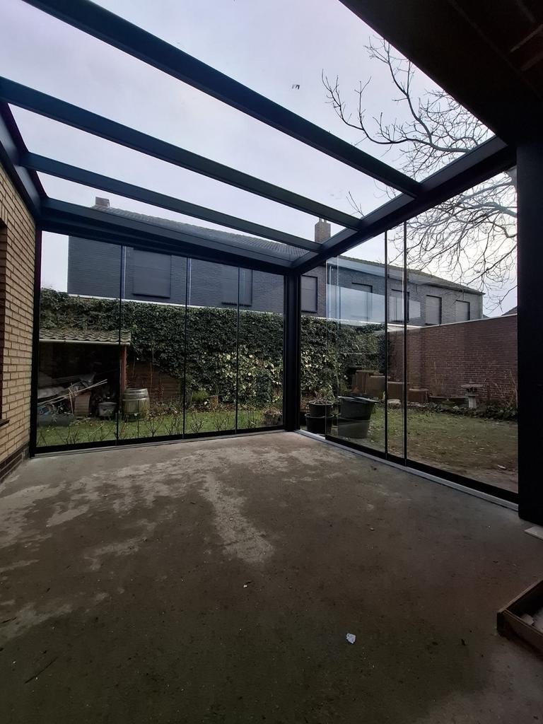 Glazen schuifwanden inclusief montage .., Tuin en Terras, Overkappingen, Ophalen, Veranda