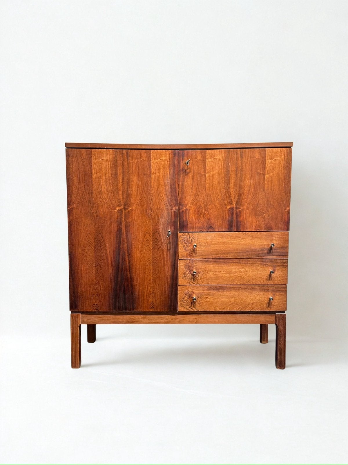 Vintage Midcentury Palissander Rosewood Wandkast Barkast, Huis en Inrichting, Kasten | Wandmeubels, Zo goed als nieuw, Ophalen of Verzenden