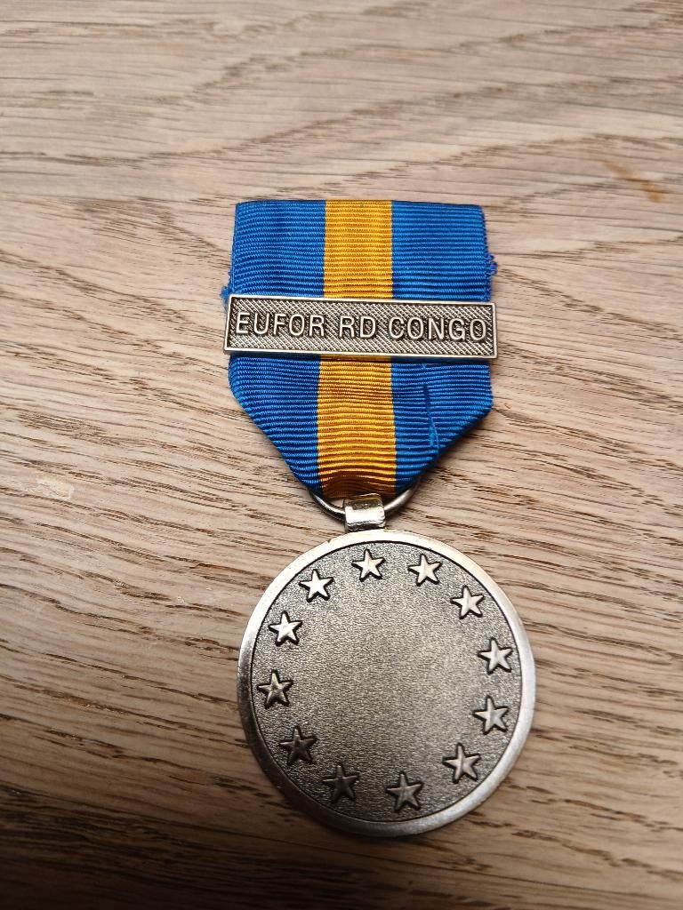 Medaille EUFOR RD CONGO, Collections, Envoi, Armée de terre, Ruban, Médaille ou Ailes