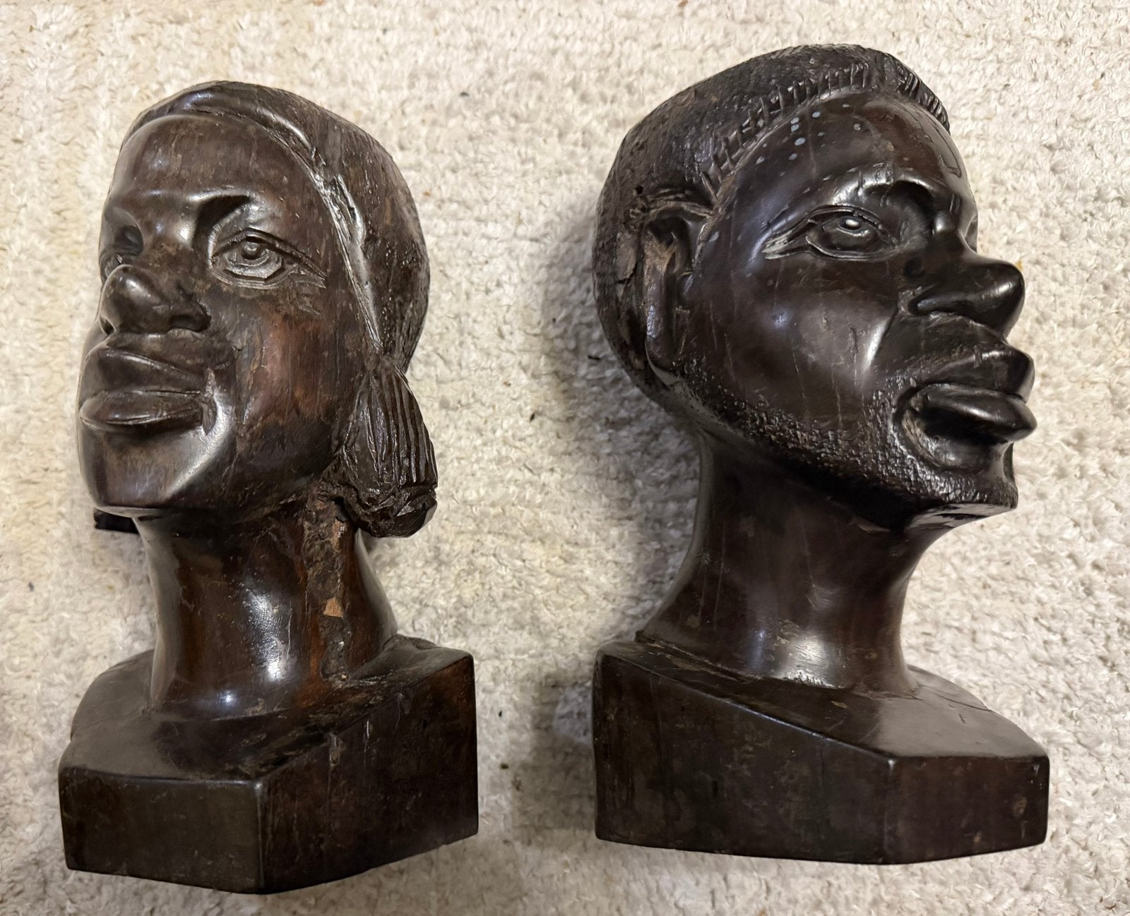 Vintage Afrikaanse buste, Antiek en Kunst, Ophalen of Verzenden, Buste