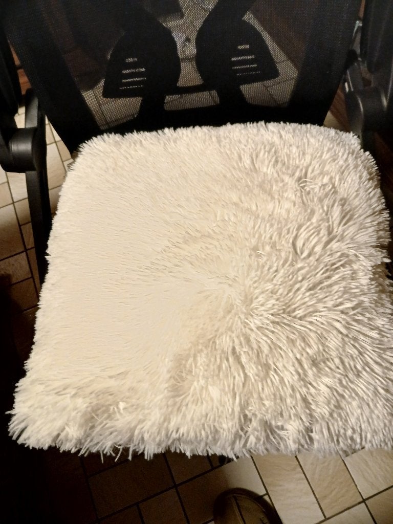 Sierkussen fluffy met kussen erin, Huis en Inrichting, Ophalen, Beige, Vierkant, Zo goed als nieuw