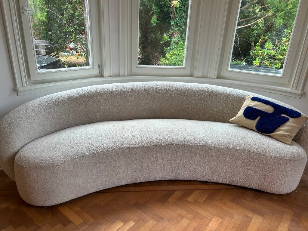 Zetel rond, Ophalen, 125 cm of meer, Zo goed als nieuw, 100 tot 125 cm