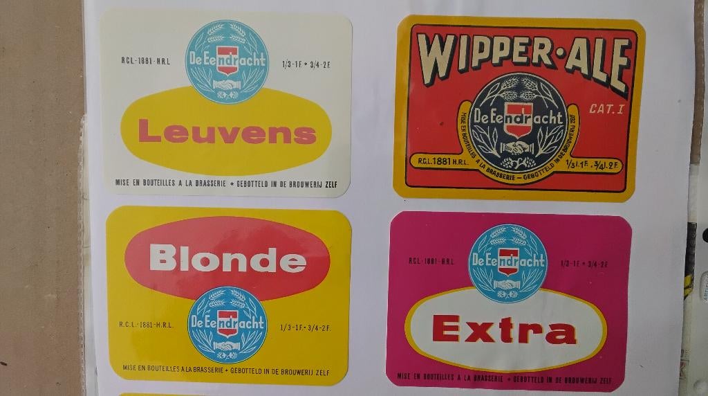 de eendracht leuven bier etiket, Verzamelen, Ophalen
