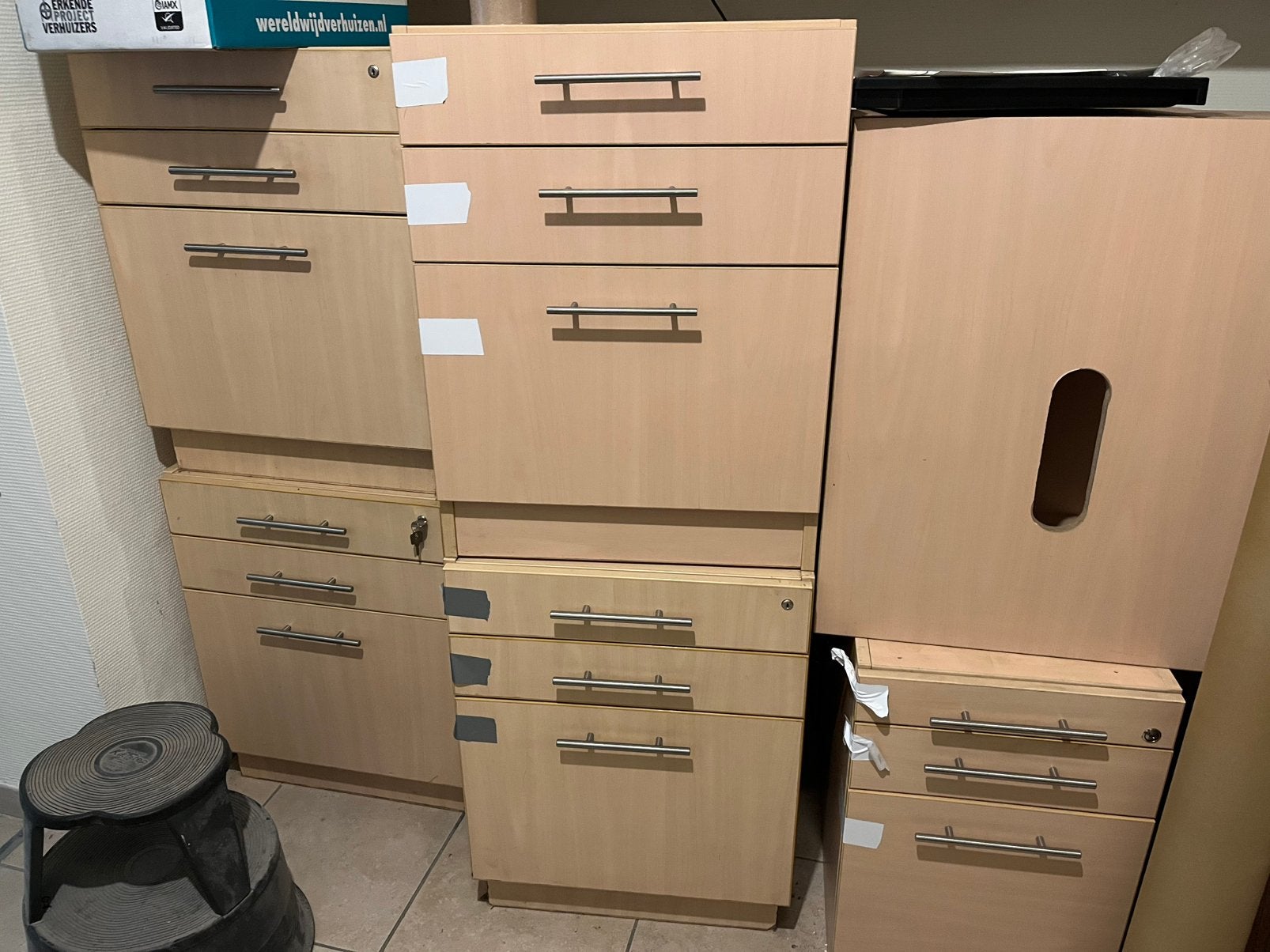 5 ladenblokken, Ophalen, Gebruikt