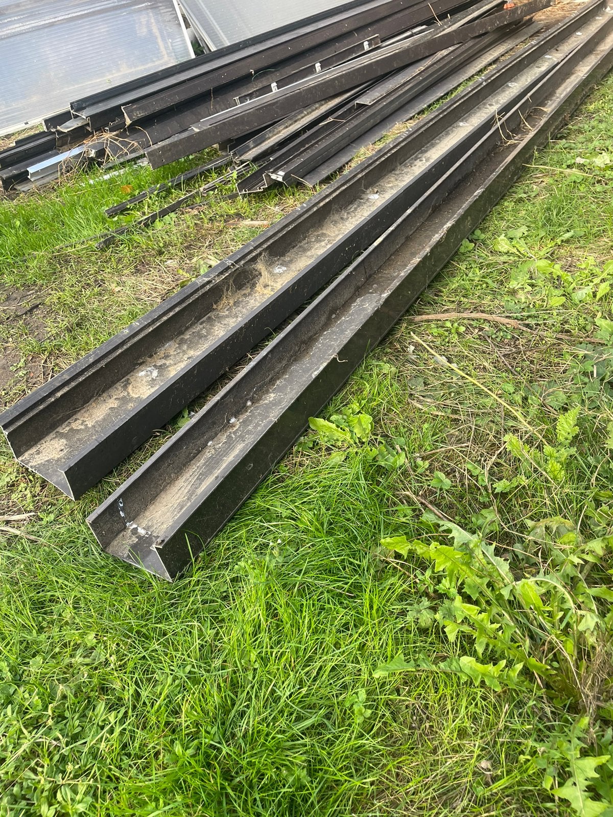 Aleminium dakgoot 830 cm lang, Doe-het-zelf en Bouw, Ophalen, 6 meter of meer, Aluminium, Zo goed als nieuw