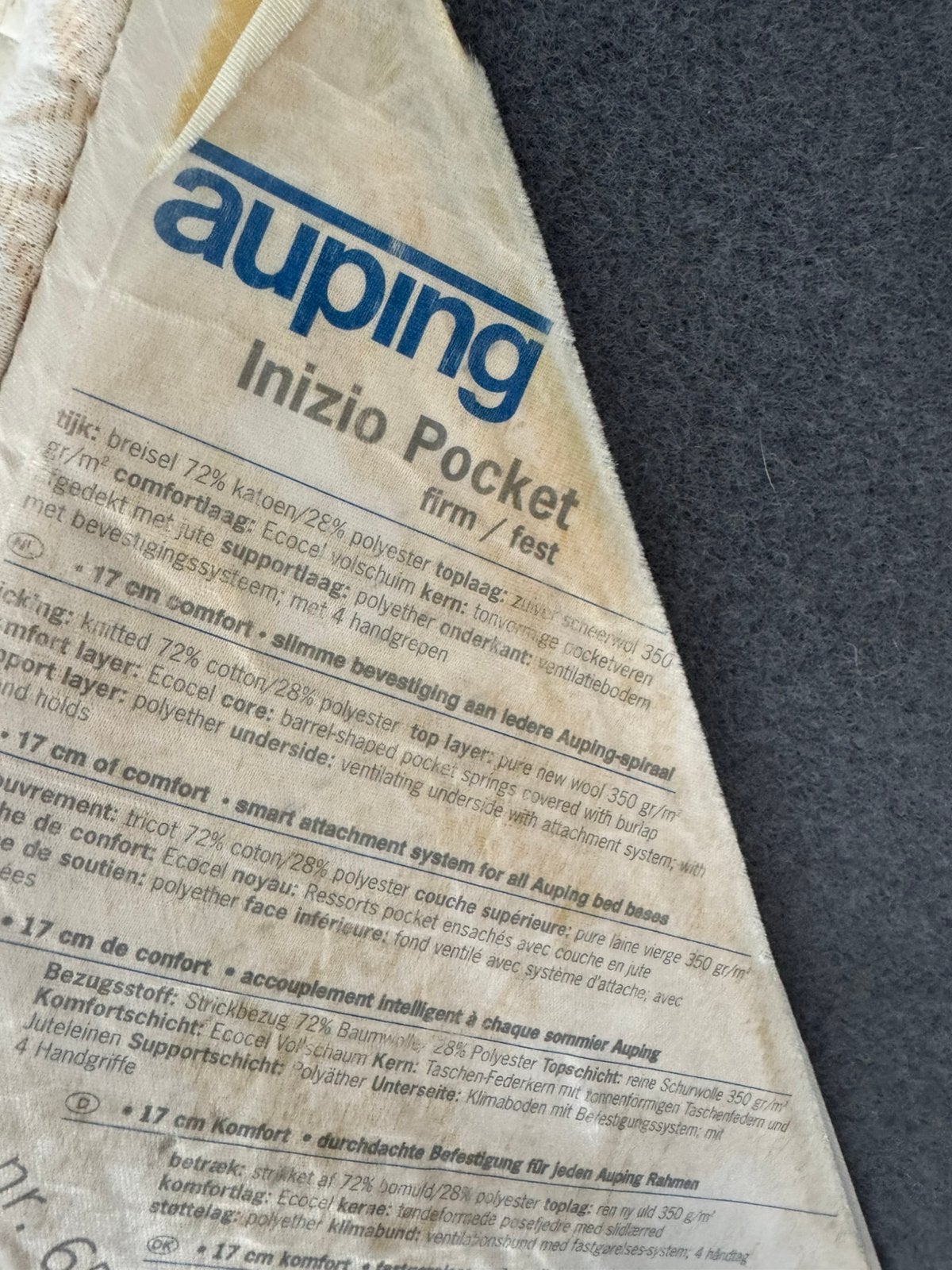 2 stuks Auping matrassen, Ophalen, Gebruikt