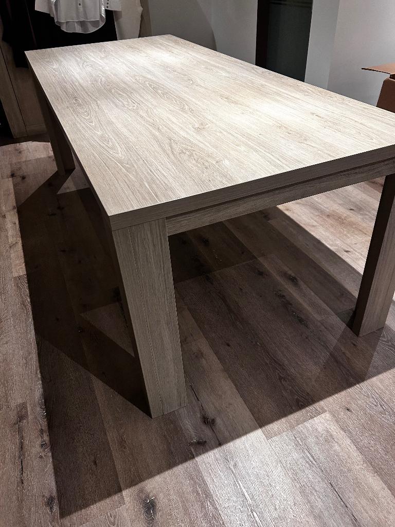 Grijze eettafel, Ophalen, Gebruikt, 200 cm of meer, 50 tot 100 cm
