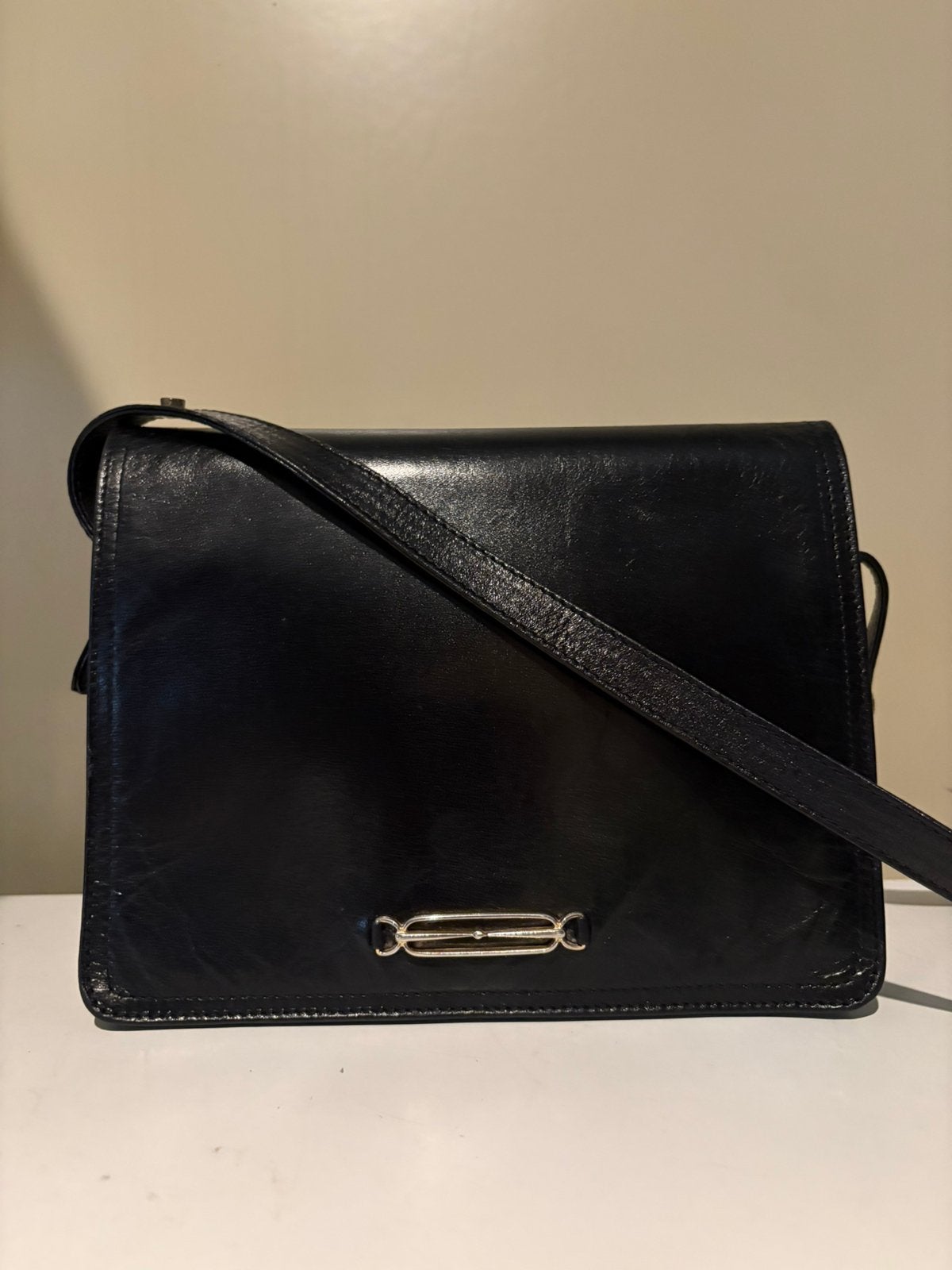 MARCONI lederen vintage schoudertas, Handtassen en Accessoires, Ophalen of Verzenden, Zo goed als nieuw