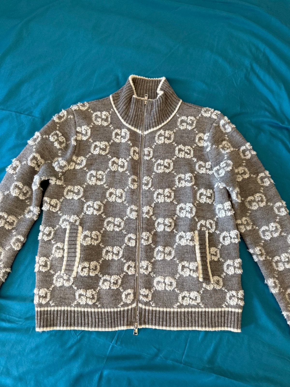 Gucci GG Monogram Jas - Maat M - Nikkelconditie, Kleding | Heren, Jassen | Winter, Ophalen, Zo goed als nieuw, Beige