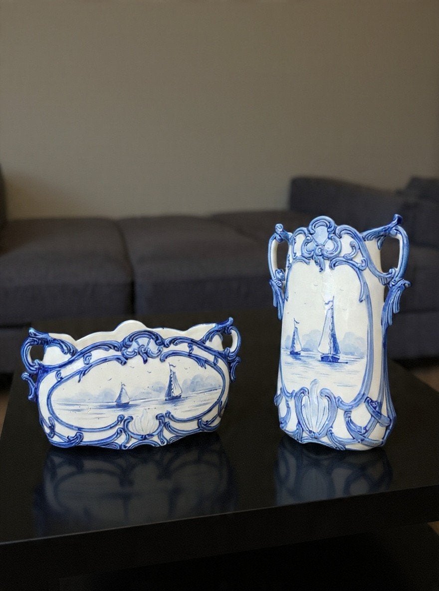 Maritiem decor met zeilboten, Ophalen