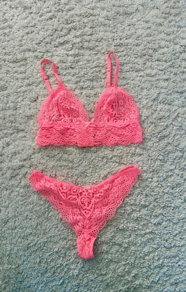 Lingeriesetje, Ophalen of Verzenden, Roze, Setje