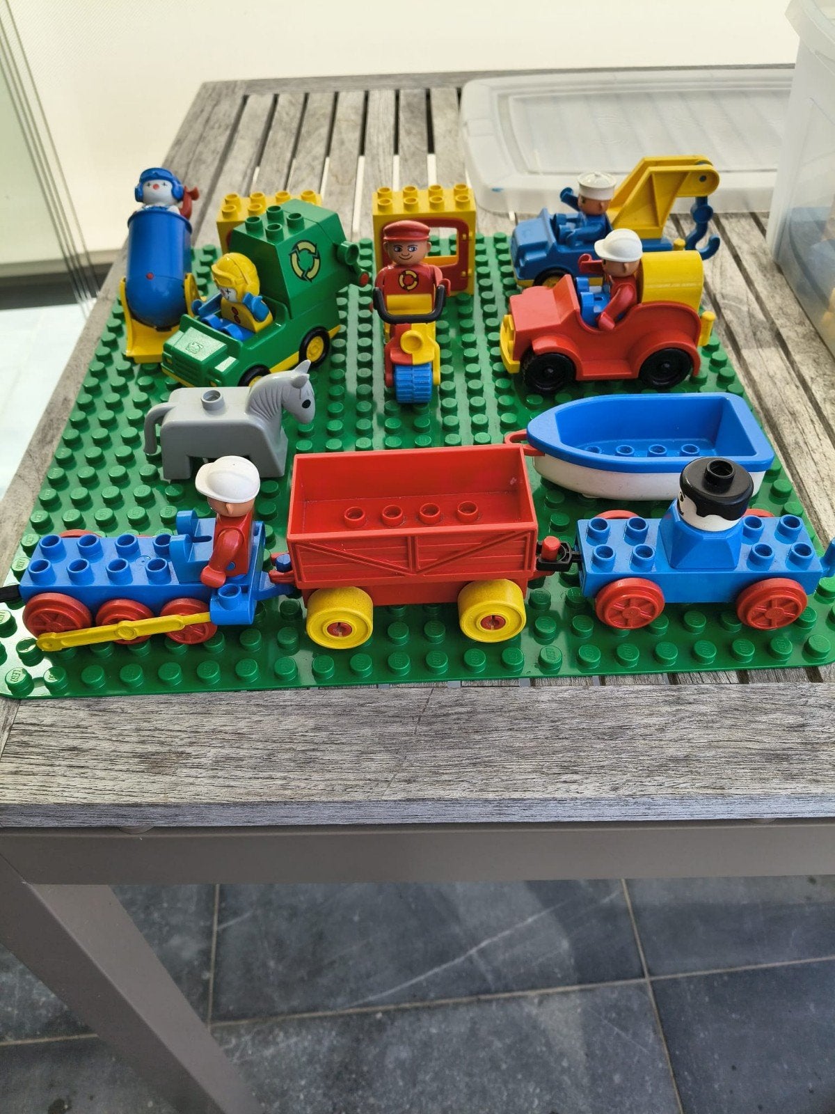Duplo blokken, Ophalen