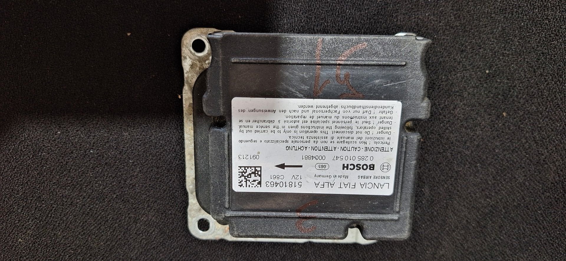 Originele Airbag Stuurmodule Computer Lancia Fiat Alfa Romeo, -, Utilisé, -, -