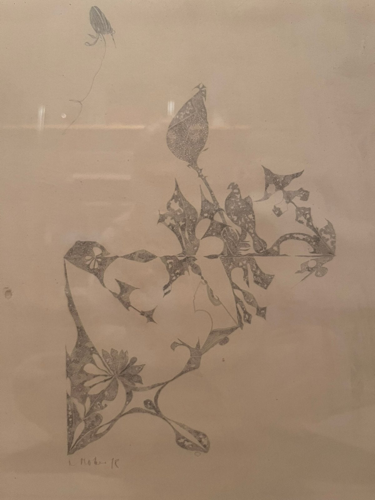 Œuvre d'art Salvatore Quasimodo - La fleur, Antiquités & Art, Art | Dessins & Photographie, Enlèvement, Dessin, Dessin au crayon