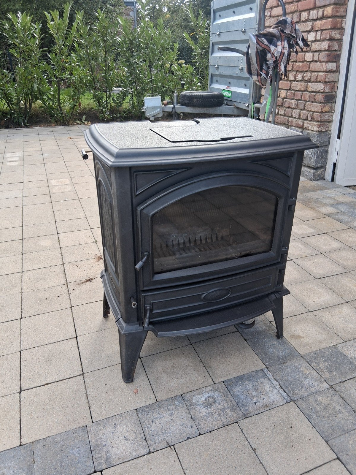 poêle bois charbon 8kw, Ophalen, Gebruikt, Vrijstaand, Hout