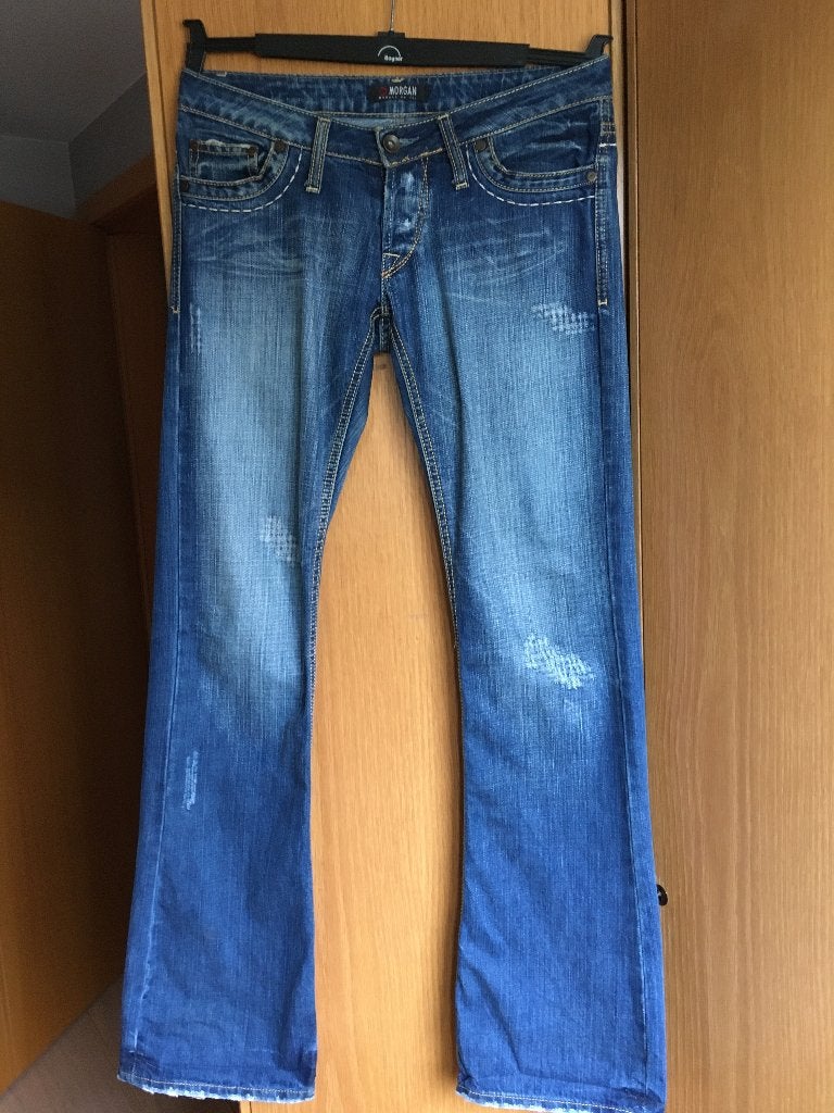 Jeans morgan blauw boot cut maat 38, Kleding | Dames, Morgan, Ophalen of Verzenden, Zo goed als nieuw, Blauw