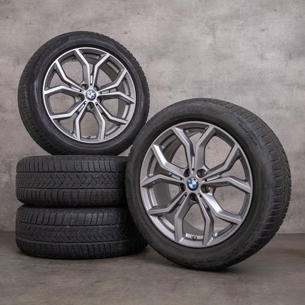 Roues d'hiver d'origine pour BMW X3 - X4 en très  bon état, Pneus et Jantes, Utilisé, Pneus hiver, 245 mm