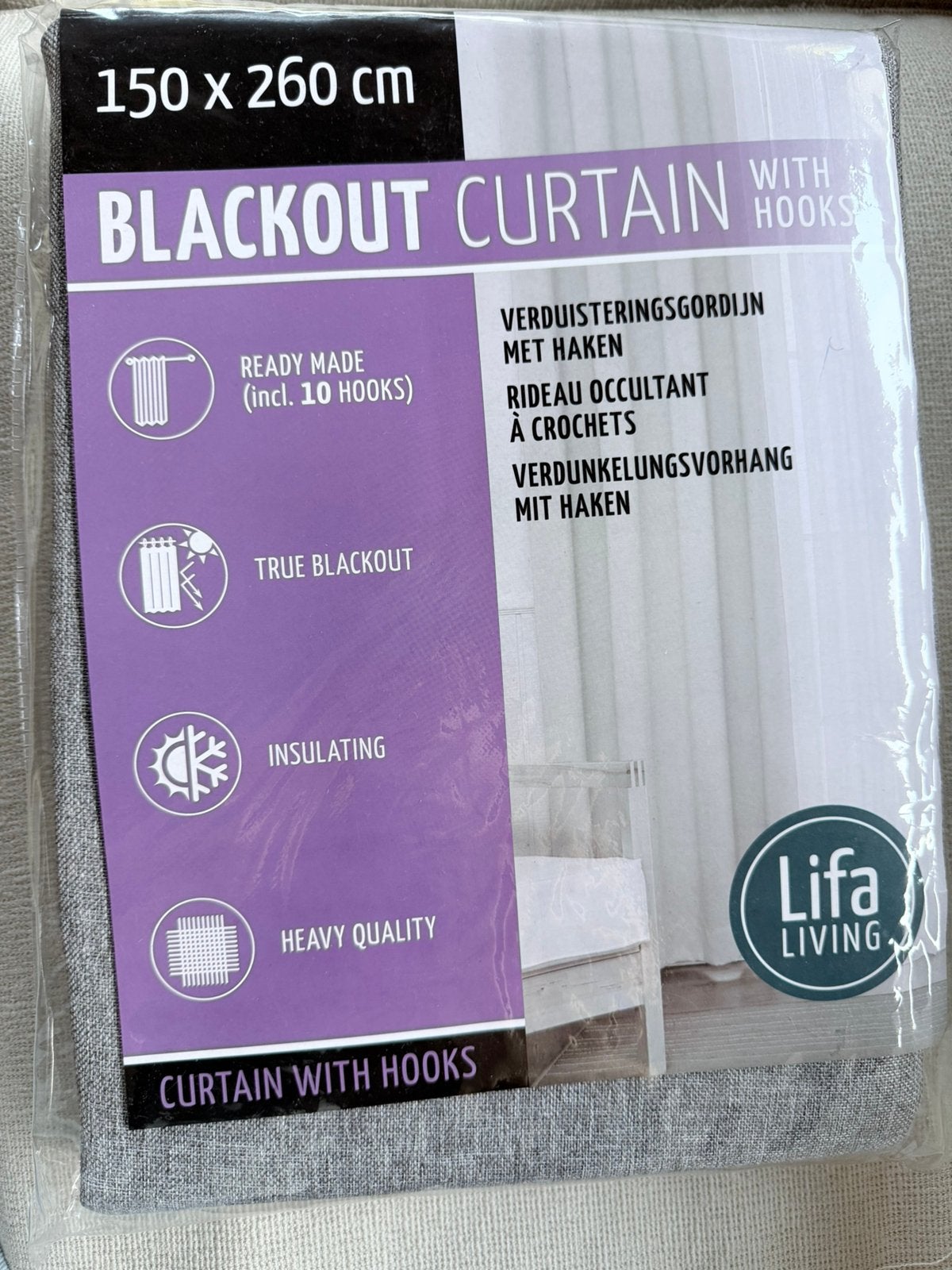 3x Lifa Living verduisteringsgordijn 150260 cm – nieuw, Huis en Inrichting, Isolerend, Nieuw, Ophalen of Verzenden, 260 cm