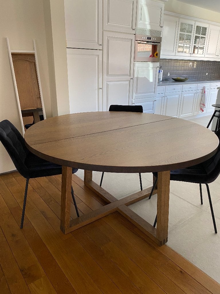 Tafel, Huis en Inrichting, Tafels | Eettafels, Ophalen, 100 tot 150 cm, Zo goed als nieuw, Vijf personen of meer