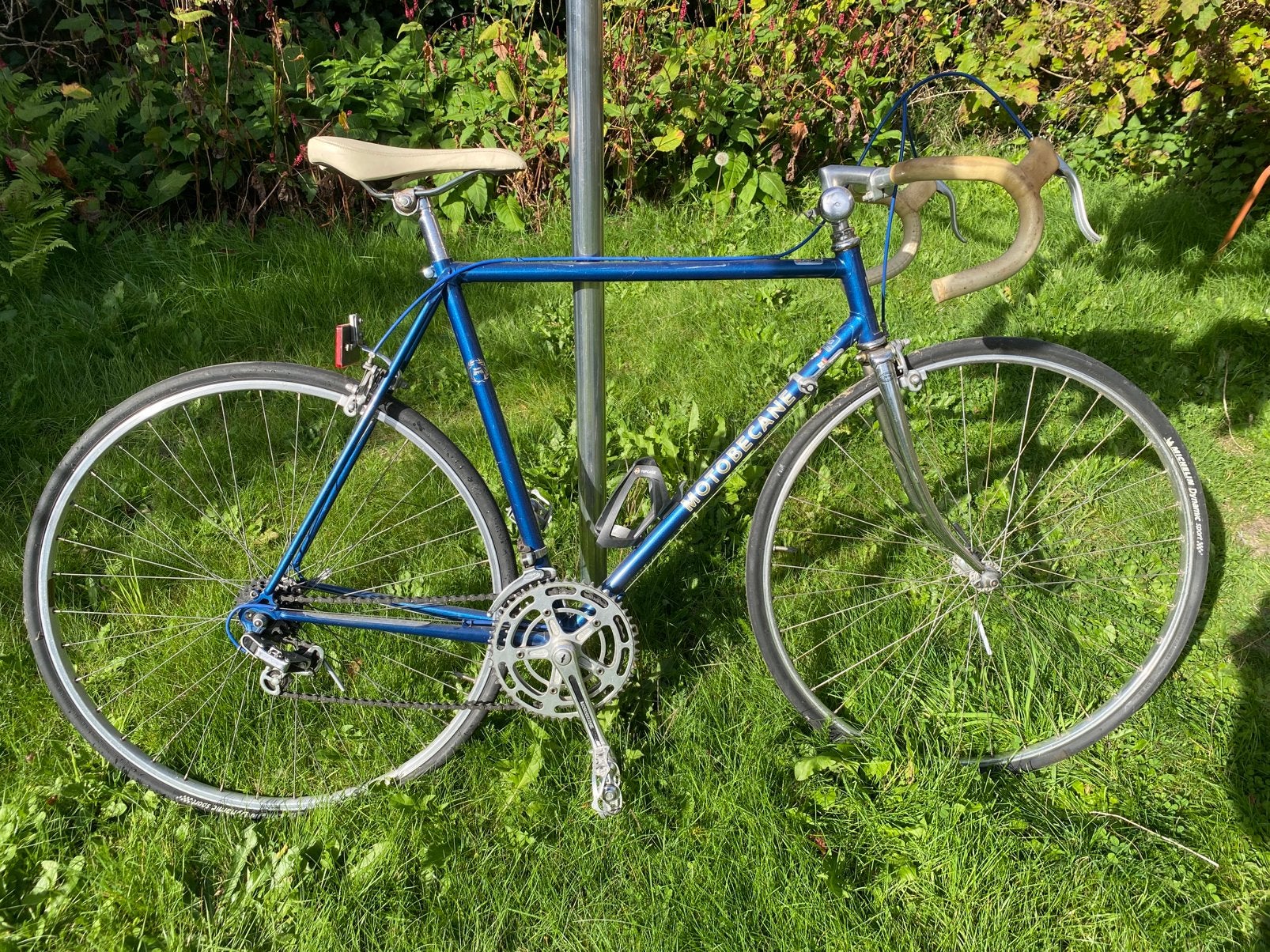 Retro koersfiets Motobecane, Gebruikt, Velgrem, Versnellingen, Ophalen