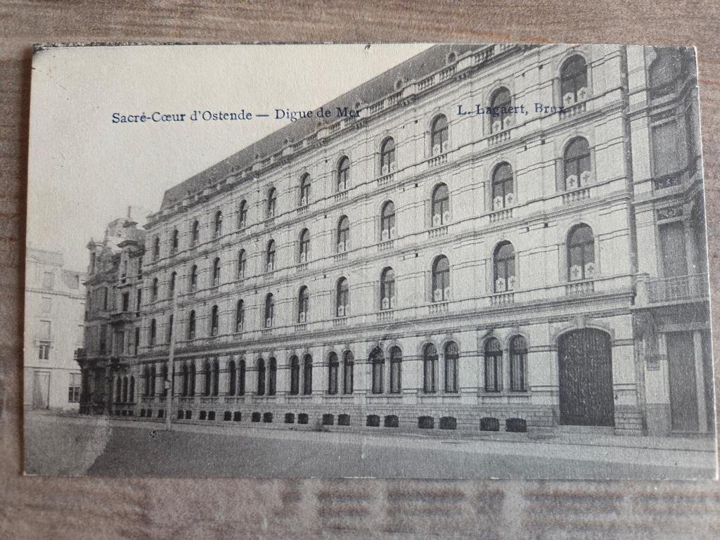Postkaart:Oostende Sacré- Coeur op de zeedijk, Ophalen of Verzenden, Voor 1920, Ongelopen, West-Vlaanderen