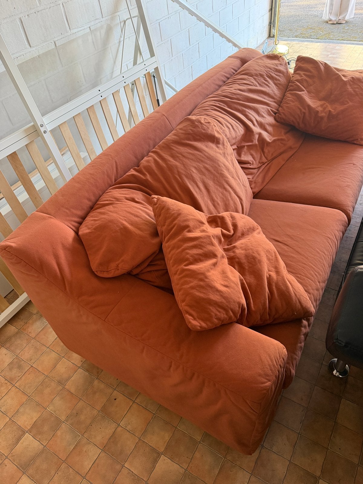 Vintage 2 zit zetel, Ophalen, Zo goed als nieuw, Tweepersoons, Stof