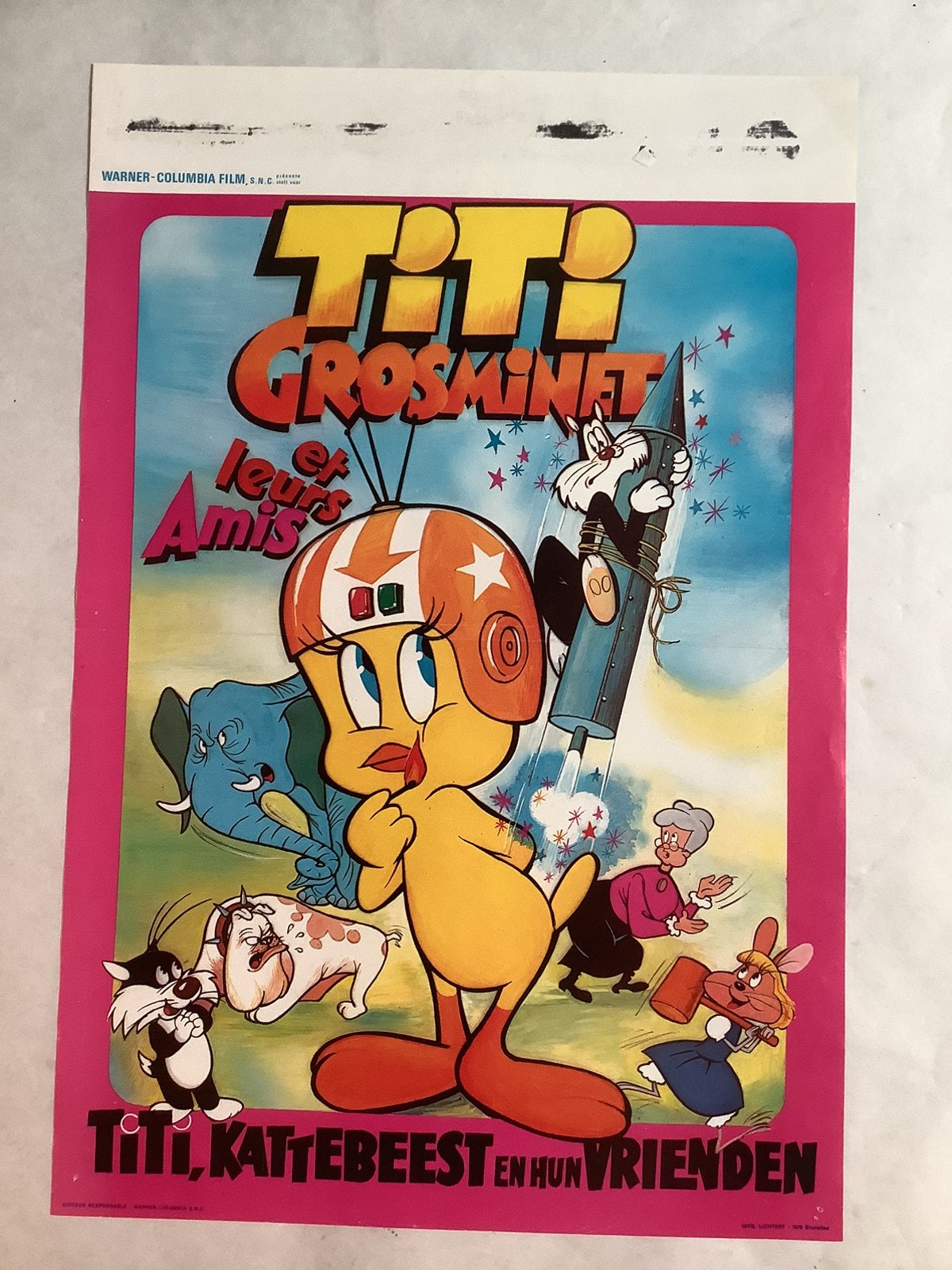 TITI, KATTEBEEST   Filmposter36-54 cm  used, Ophalen of Verzenden, Zo goed als nieuw