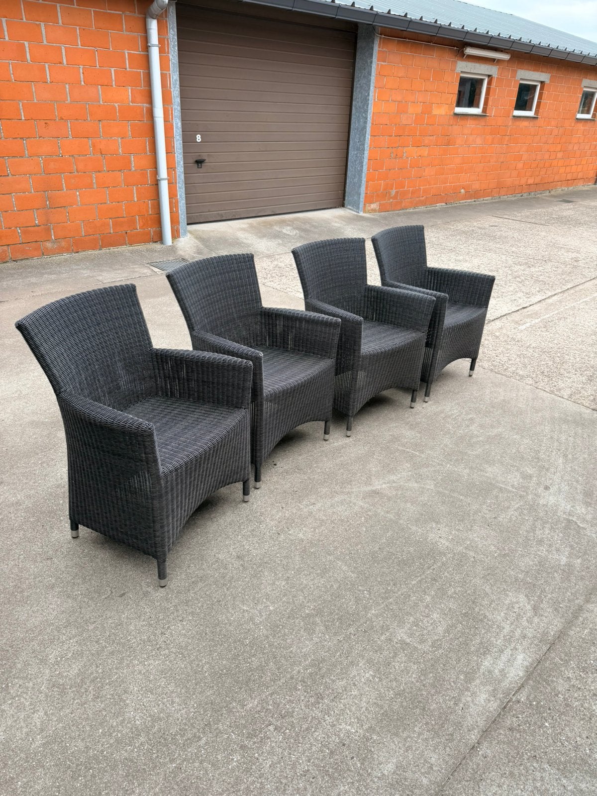 4 Rotan tuinstoelen, zo goed als nieuw..!!!, Ophalen, Zo goed als nieuw, Rotan