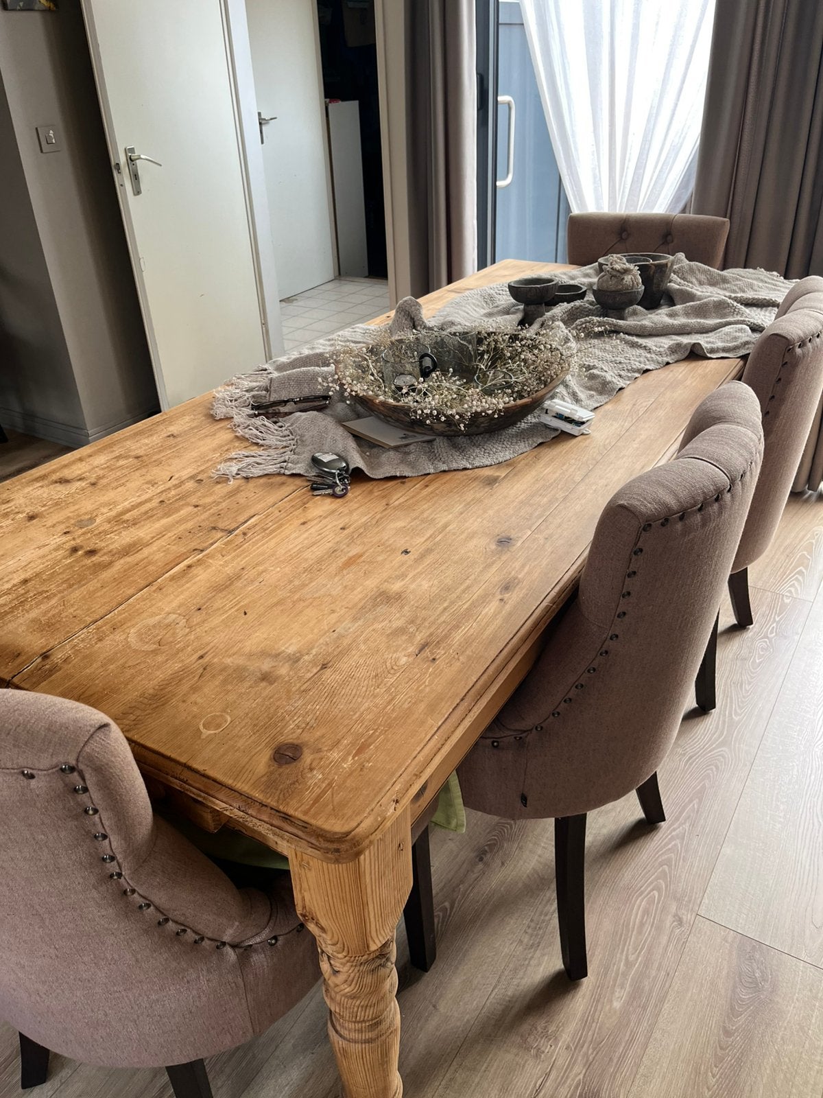 Mooie grenen tafel, Huis en Inrichting, Tafels | Eettafels, Ophalen, Gebruikt, Landelijk