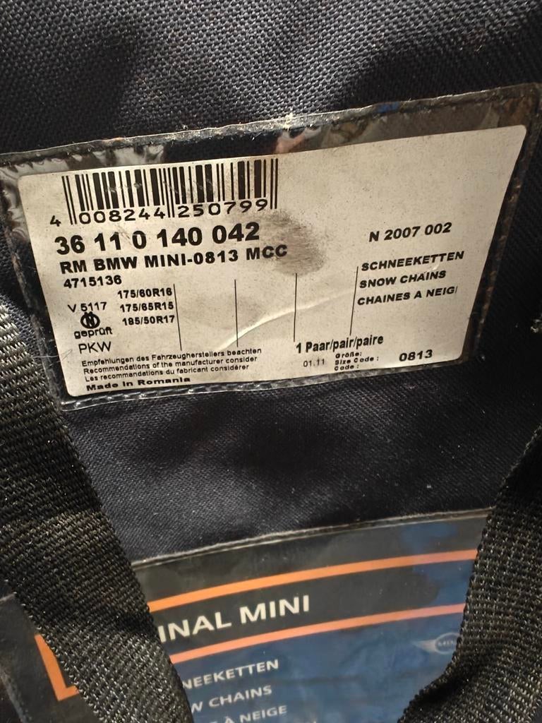 Chaînes pneus Mini, Enlèvement, Pneu(s)