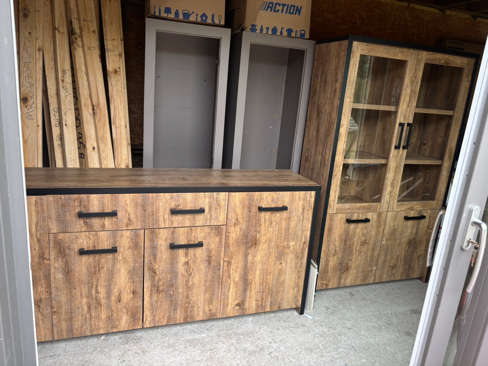 Eetkamer set Weba dressoir vitrine Esther, Huis en Inrichting, Complete eetkamers, Ophalen, Zo goed als nieuw