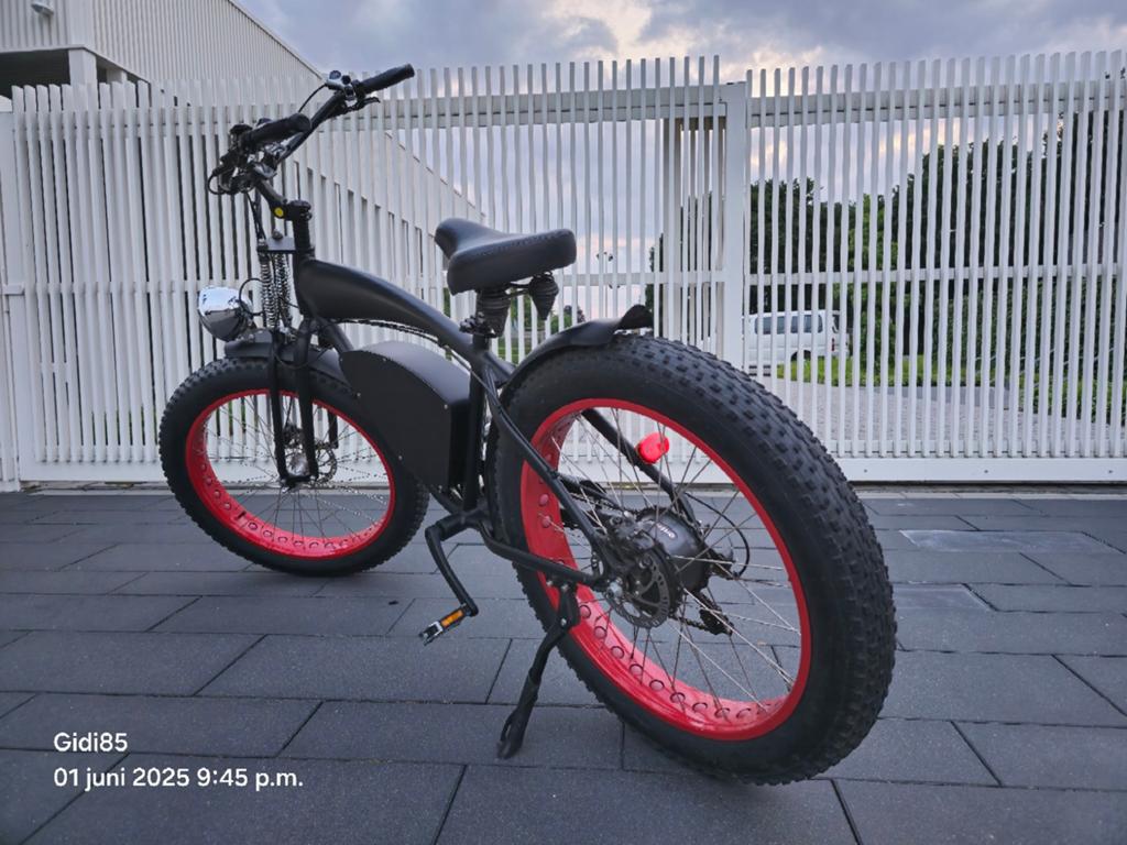 Vintage E cruiser, Fietsen en Brommers, Ophalen, Zo goed als nieuw, Schijfrem, Heren