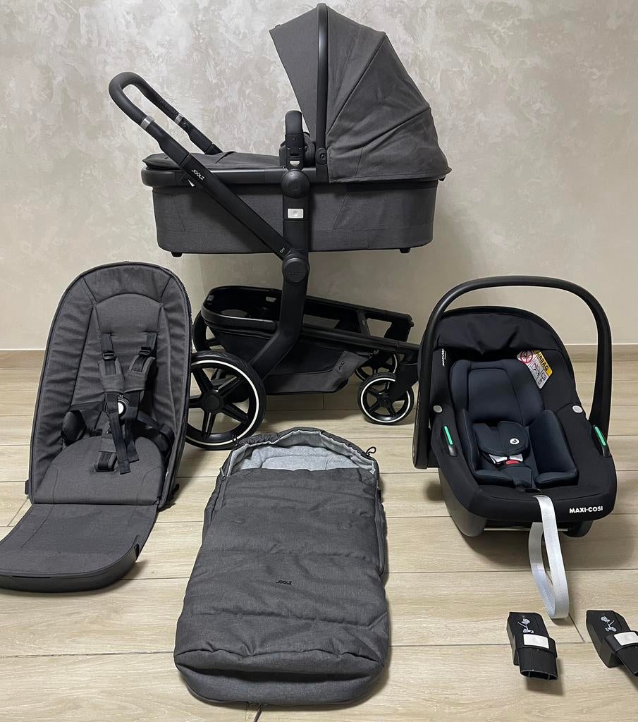 Joolz Day + Antraciet Grey 3-in-1 kinderwagen Compact Set, Enfants & Bébés, Buggys, Comme neuf, Maxi-Cosi, Enlèvement ou Envoi