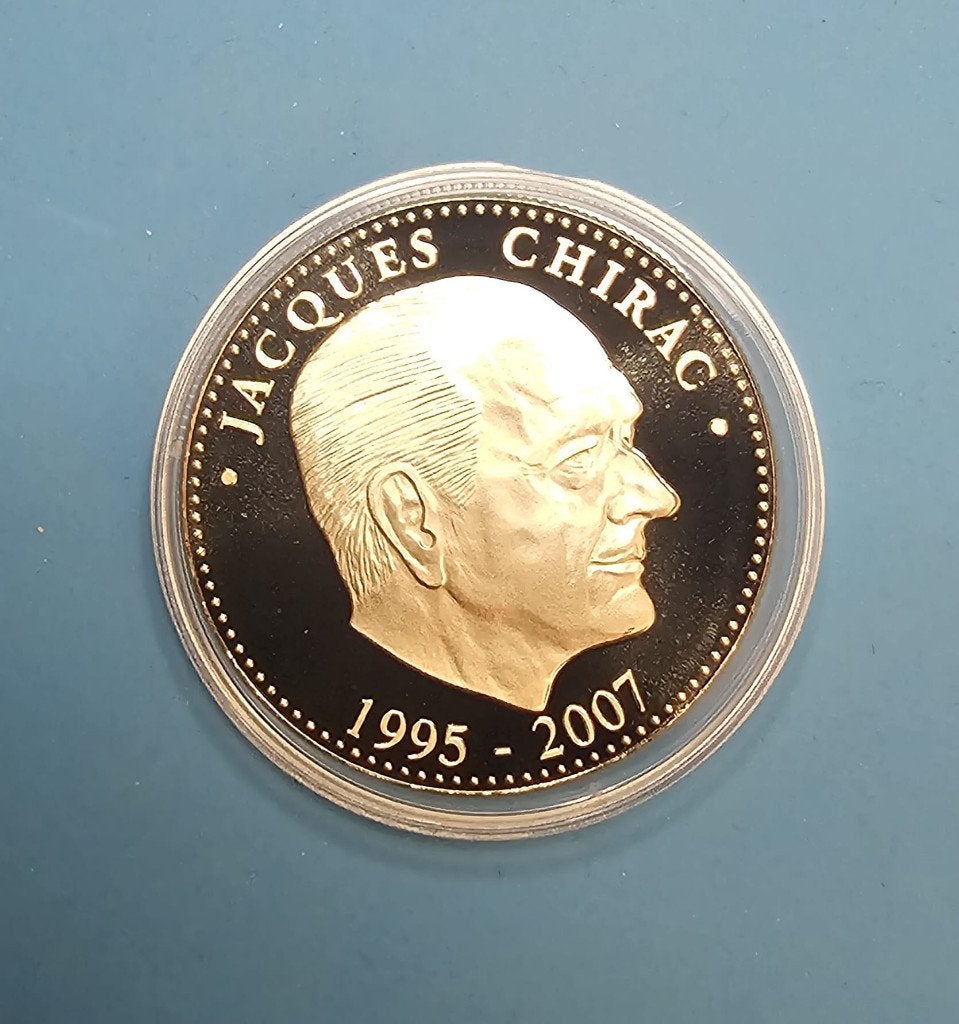 Medaille Frans, Jacques Chirac, Timbres & Monnaies, Enlèvement ou Envoi, Autres matériaux