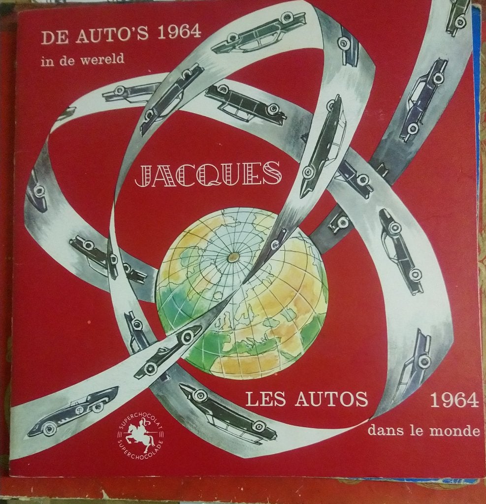 De auto's 1964 in de wereld - Jacques stickerboek, 1960 tot 1980, Ophalen of Verzenden, Zo goed als nieuw, Prent