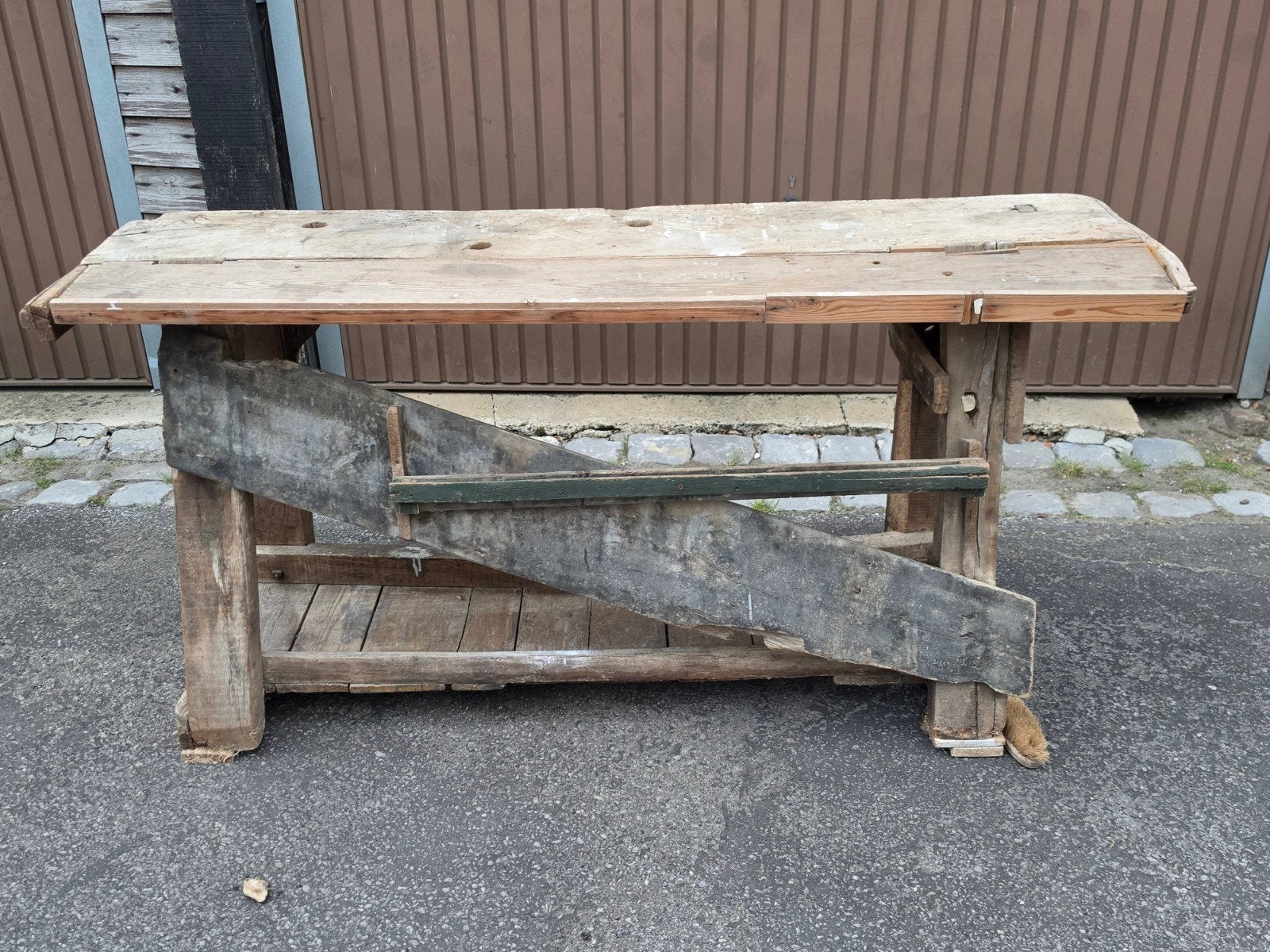 Zeer oude werkbank., Doe-het-zelf en Bouw, Werkbanken, Ophalen, Gebruikt, 170 cm of meer