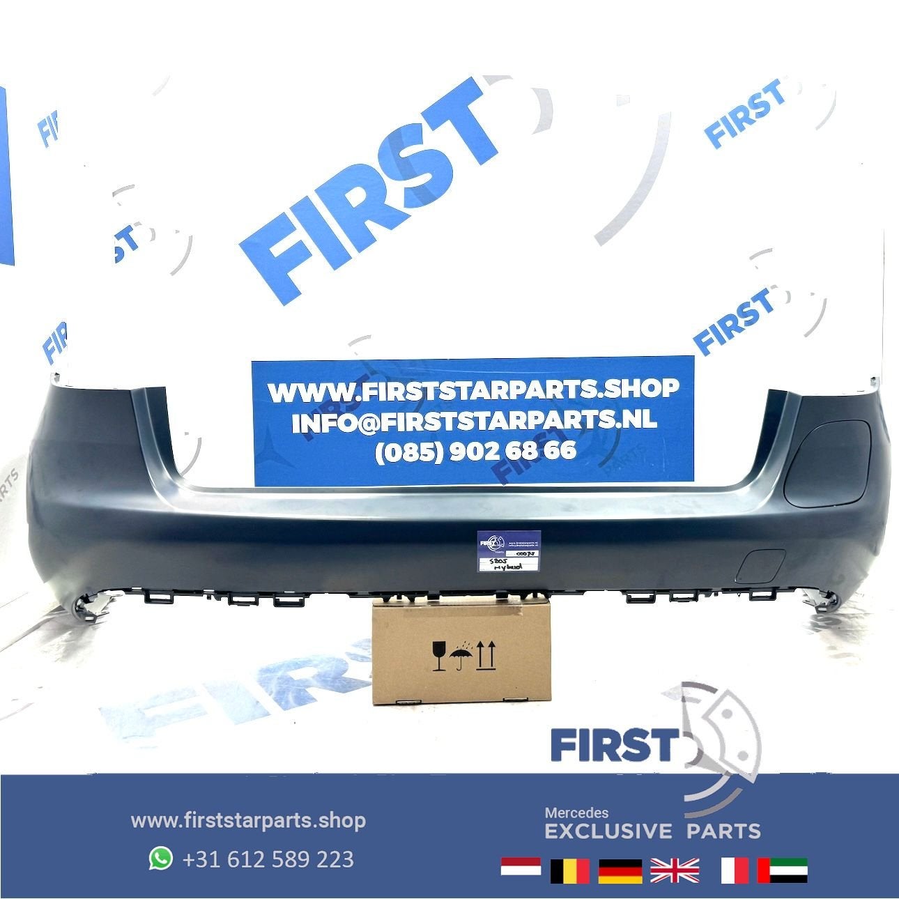 S205 ACHTERBUMPER HYBRID ZWART WIT GRIJS BUMPER A2058853838, Gebruikt, -, Ophalen of Verzenden, Achter