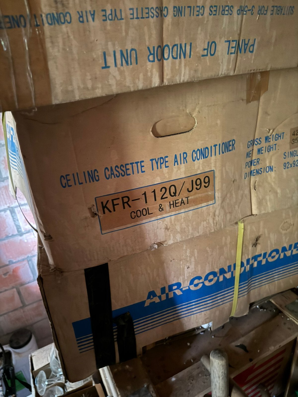 2x Airco binnen/buiten unit casset, Elektronische apparatuur, Ophalen, Zo goed als nieuw
