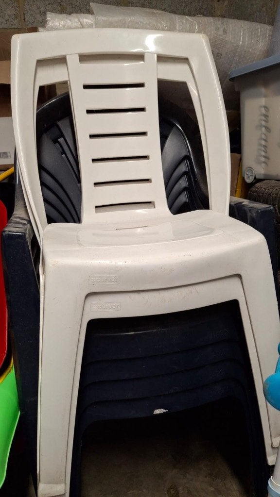 Chaises extérieures, Tuin en Terras, Tuinstoelen, Ophalen, Zo goed als nieuw, Plastic, Stapelbaar