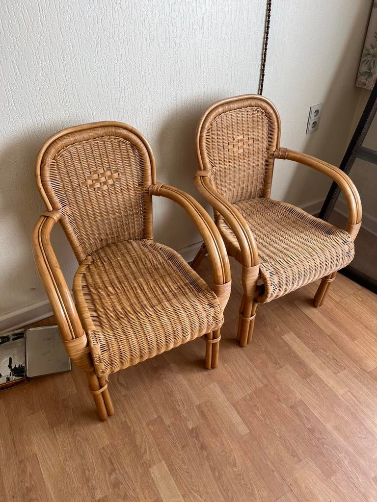 2x rieten stoel in nieuwstaat, Tuin en Terras, Ophalen, Nieuw