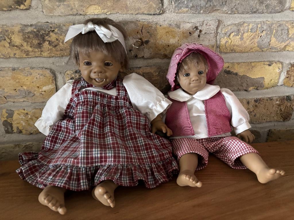2 vintage poppen, Verzamelen, Poppen, Ophalen, Gebruikt