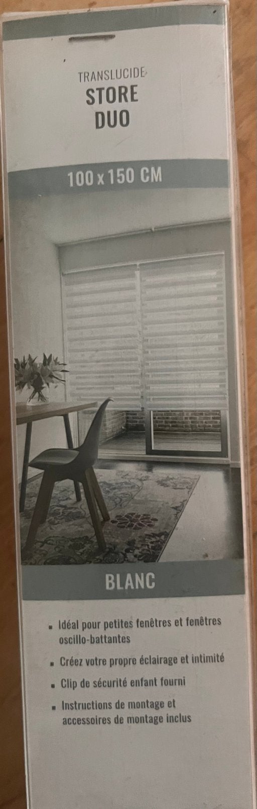 Lichtdoorlatend duo rolgordijn 100x150cm, Huis en Inrichting, Woonaccessoires | Kamerschermen, Ophalen, Nieuw