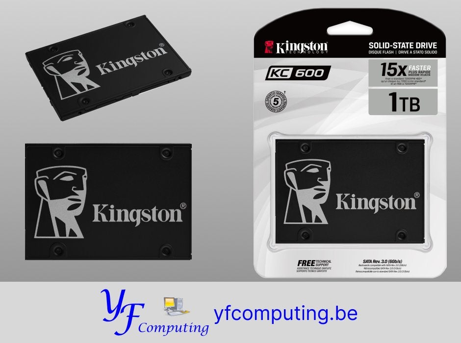 Kingston KC600 SSD 1 Tb SATA 2.5", Computers en Software, Harde schijven, Kingston Technology, Nieuw, Ophalen of Verzenden, Desktop