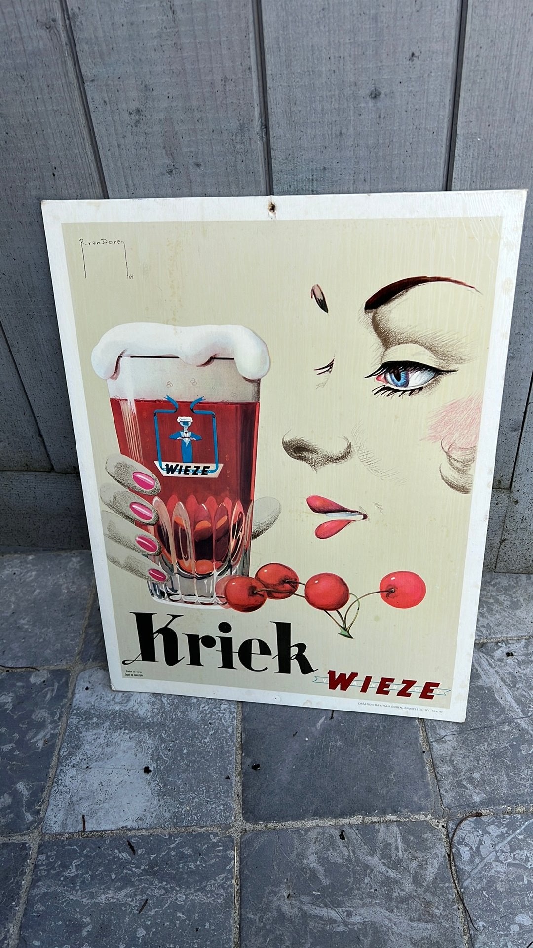 Wieze, Ophalen, Gebruikt, Reclamebord