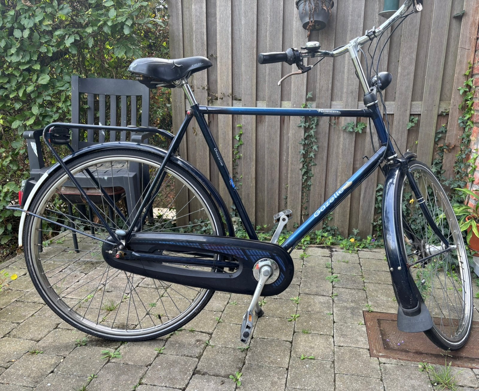 Vélo Gazelle Primeur homme bleu marine, Fietsen en Brommers, Ophalen, Gebruikt, Gazelle, Versnellingen