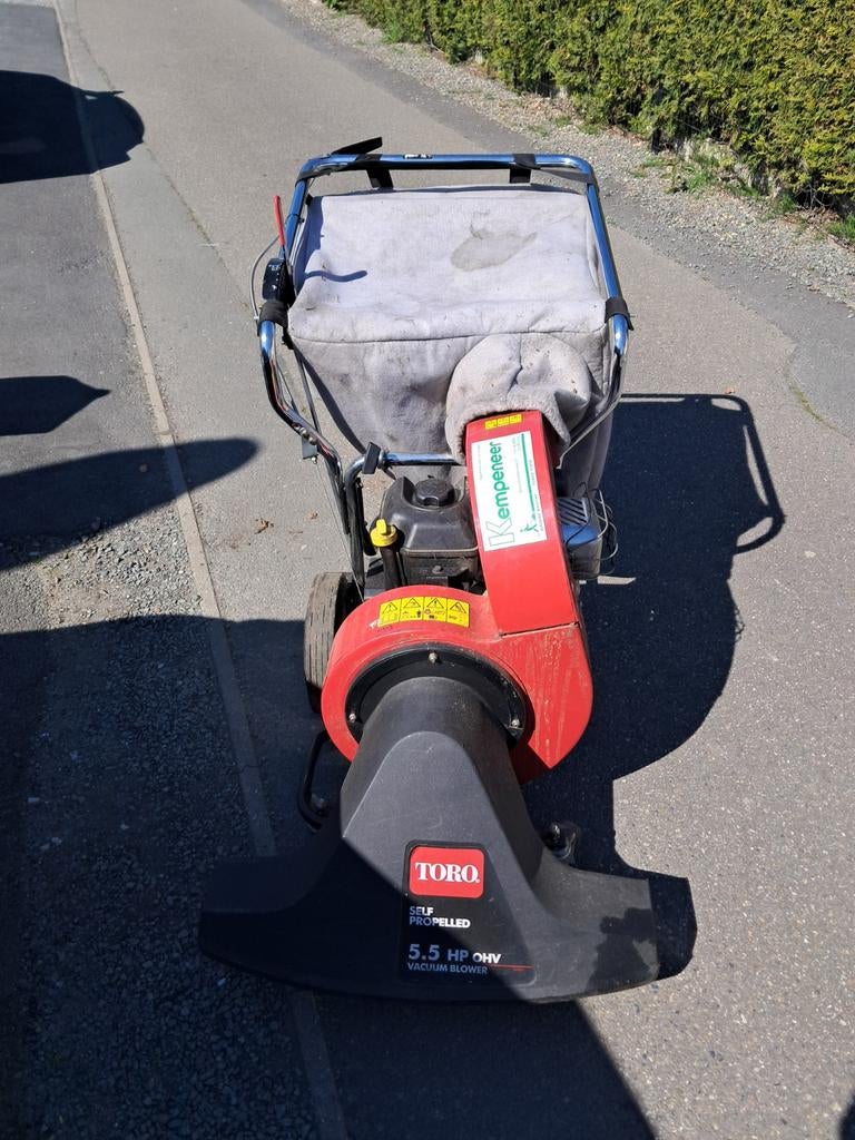 bladzuiger voor groote tuin met zak, Ophalen