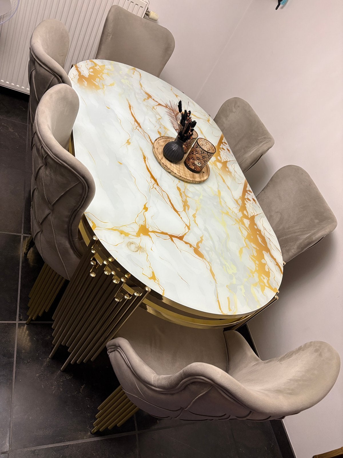 Eet tafel met 6 stoelen en salon tafel, Ophalen, Zo goed als nieuw